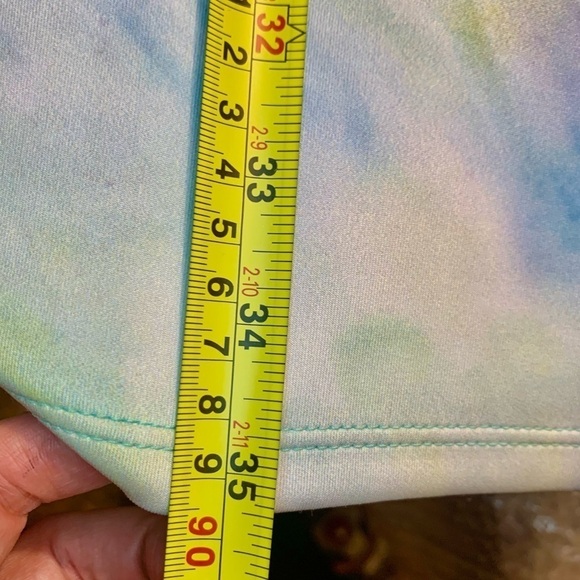 NWT Mini Dress Large by Artist Velia Lala Blues Purples Greens Keyhole Stretchy - Picture 16 of 16